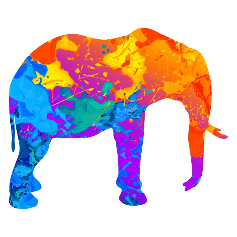 Elefant Elefanten Silhouette Geschenk