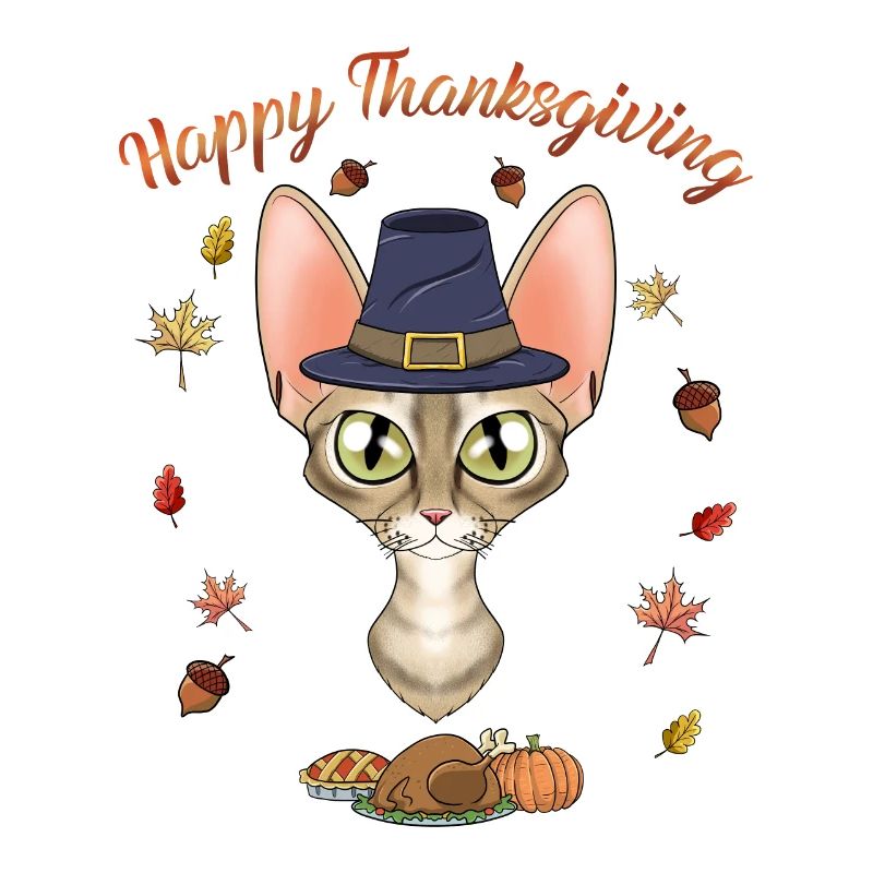 Devon Rex Cat Lover I Joyeux Thanksgiving
