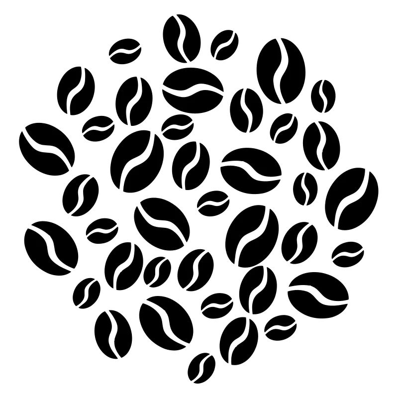 Circle from coffee beans