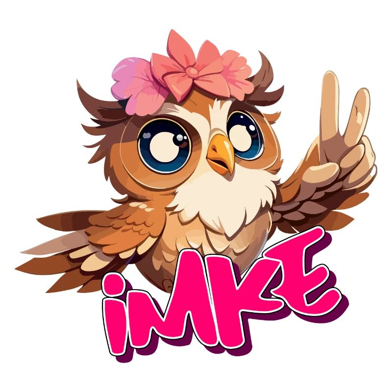 IMKE - Schöner Mädchen Name mit süßer EULE