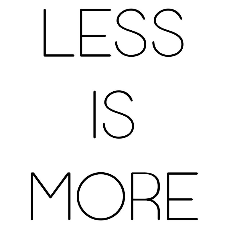 Moins, c’est plus