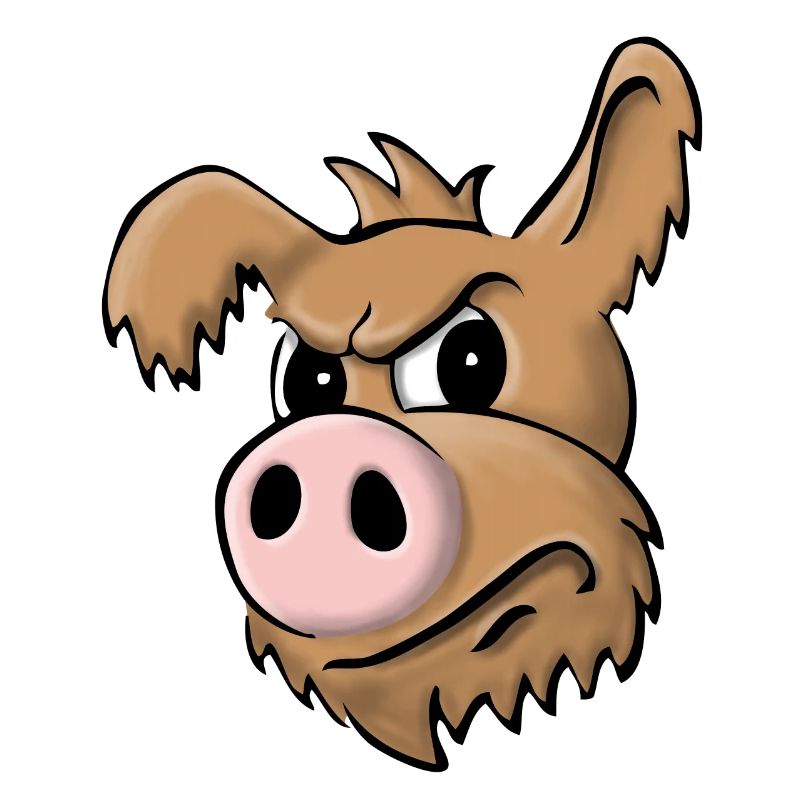 Pig dog skeptical