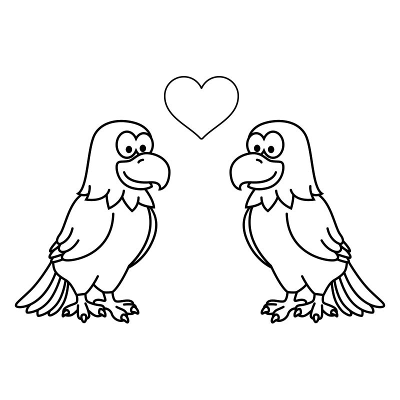 Adler Comic Paar Liebe