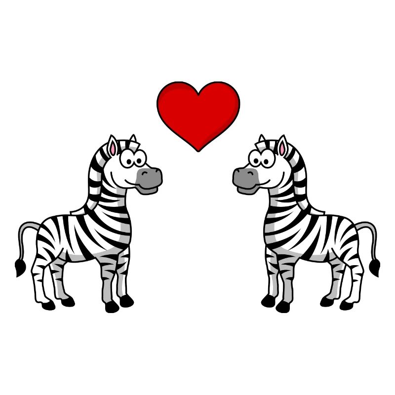 Zebra Comic Couple Love