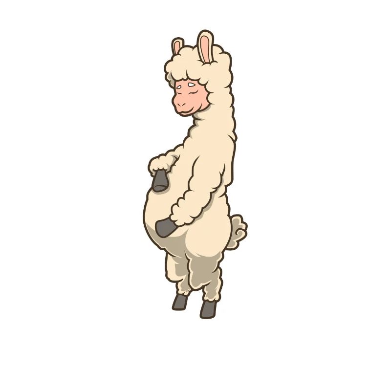 Lama avec ventre de bébé - Enceinte