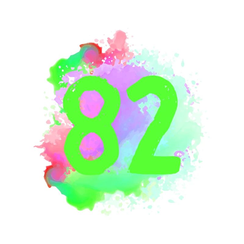 82 Zahl Klecks