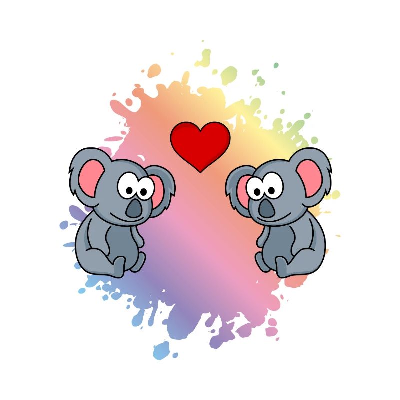 Koala Comic Paar Liebe