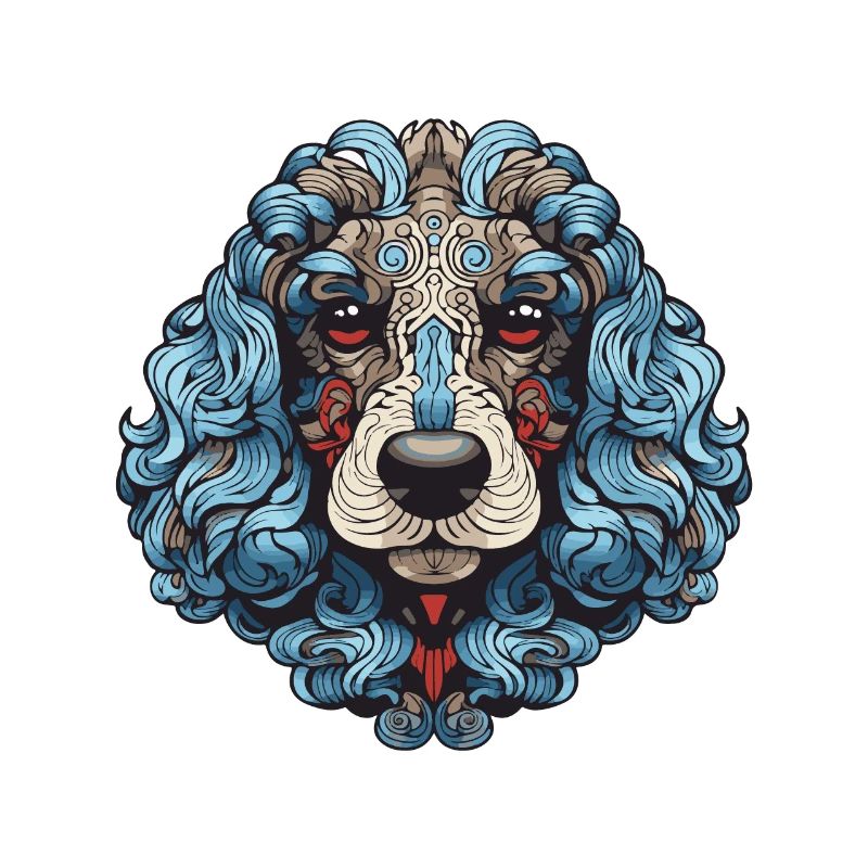 Portrait de chien caniche