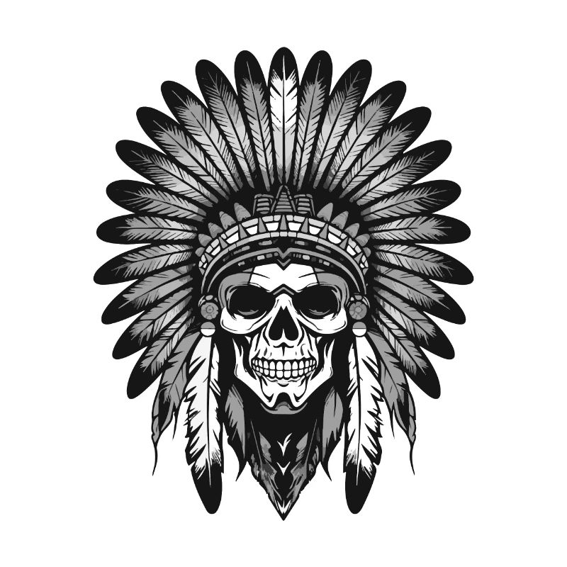 Chef du crâne indien Apache