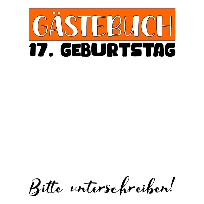 17. Geburtstag Geschenk Mädchen Jungen Gästebuch