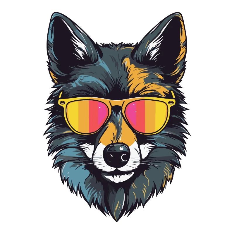 Wolf Head Portrait Cool