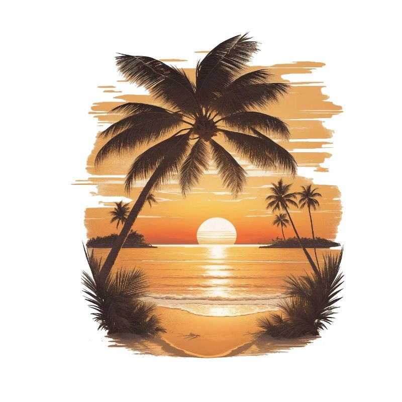 Sunset Serenity: Beach Scene