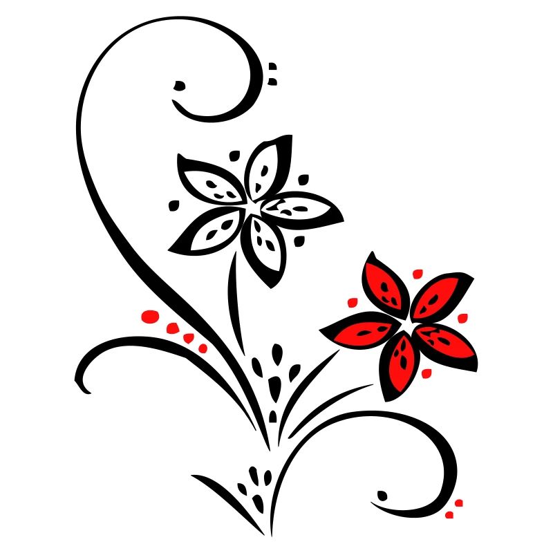 Ornament mit kleinen Blüten