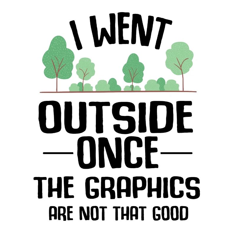 Gamer Outdoors graphic break resolution joke gift