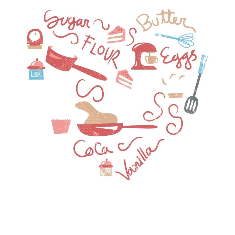 Heart Baking Design For Bakers Or Baking Fans