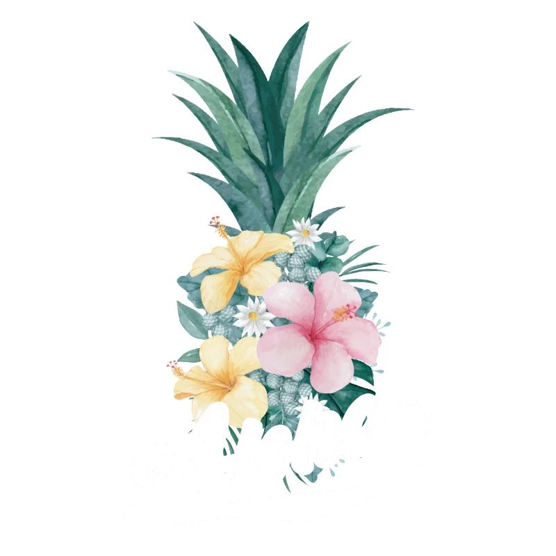 Aloha ananas design de fleur pour les amoureux de la plage