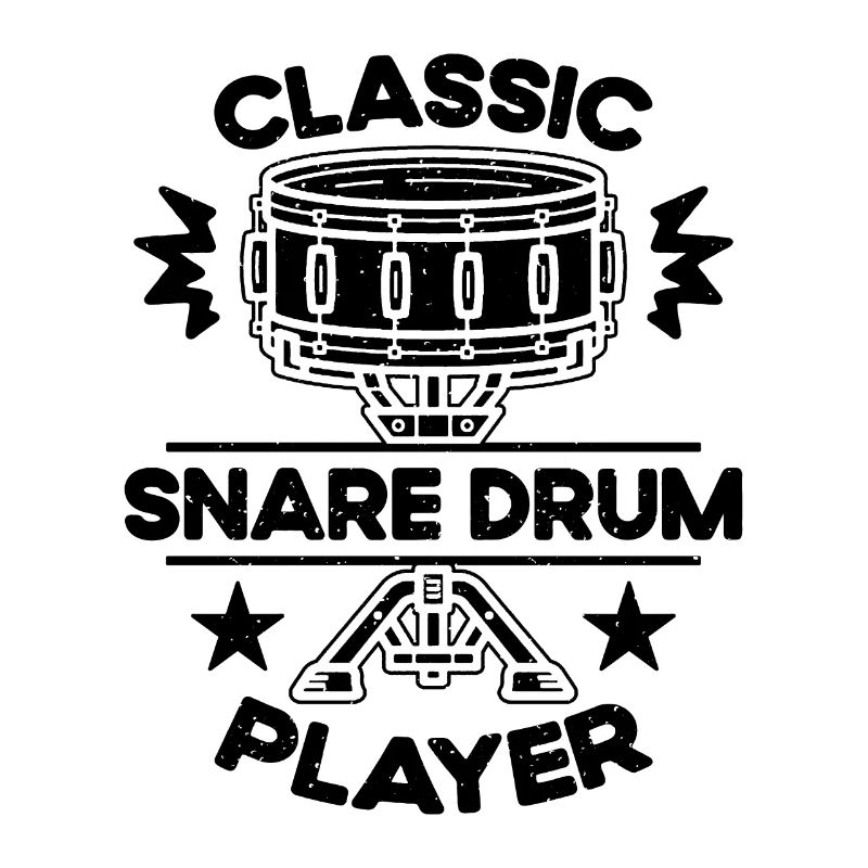 Classic Snare Drum Player Marching Band Drummer
