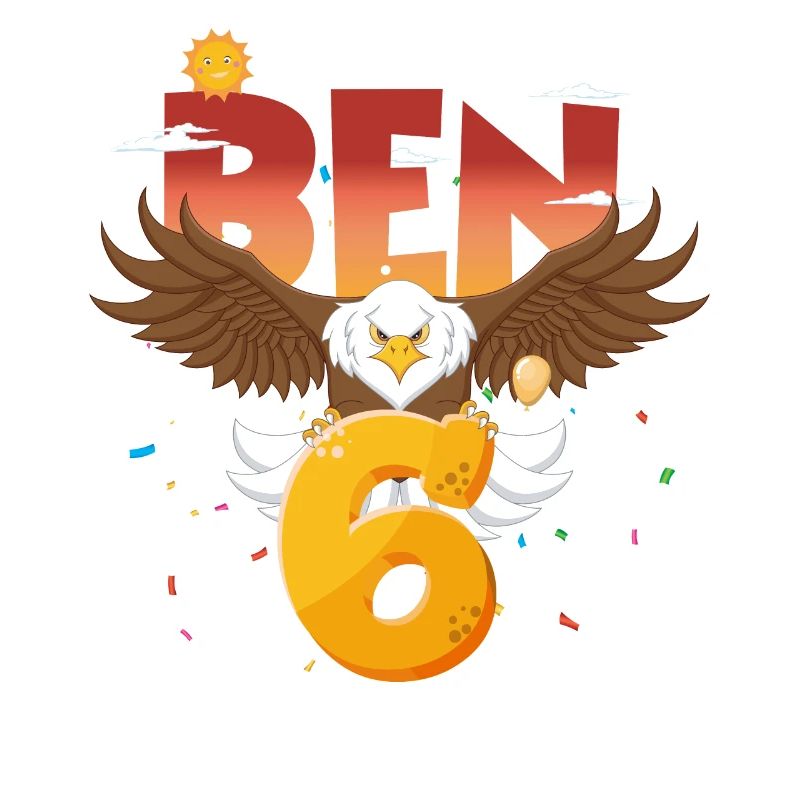 Bald eagle design for sixth birthday