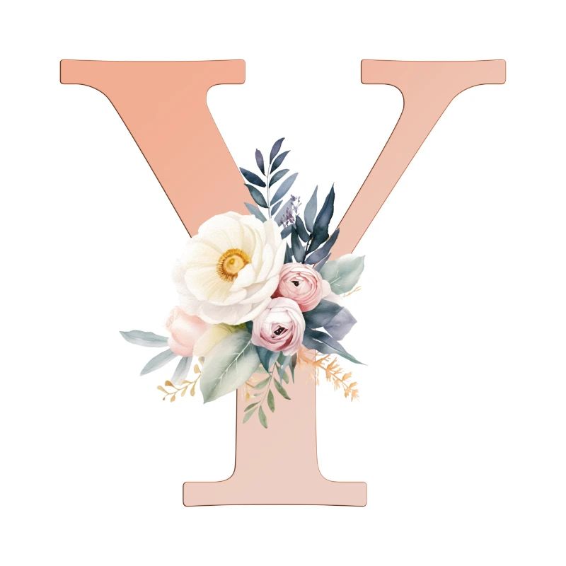 Y Monogramm , Floral, Boho