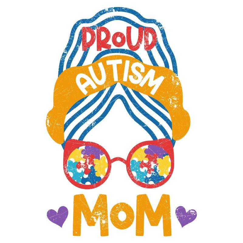 STOLZE AUTISMUS MUTTER MAMA BUNT KIND SPRUCH MOTIV