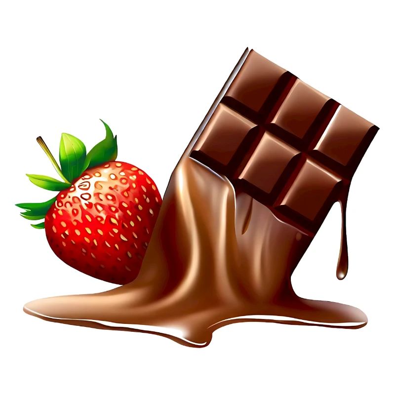 Schokolade und Erdbeere