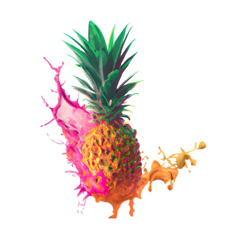 Farbenfrohe Ananas