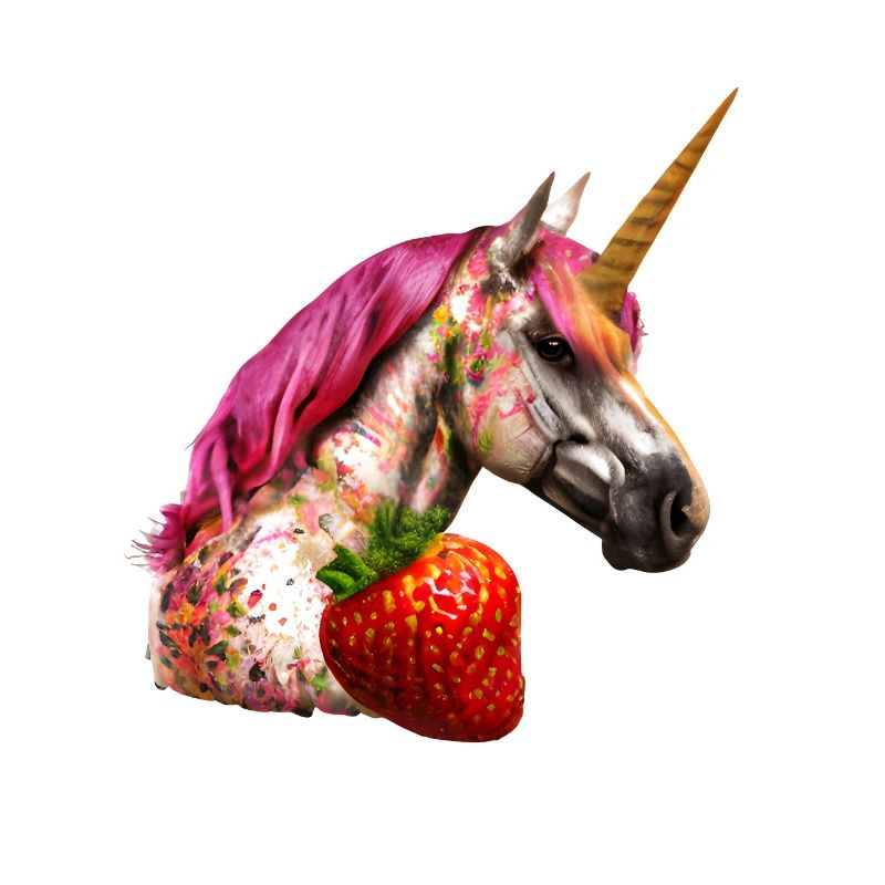 Erdbeer Einhorn Design