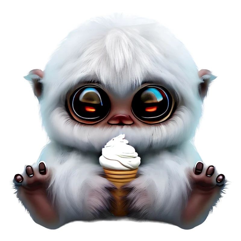 Yeti mit Softeis