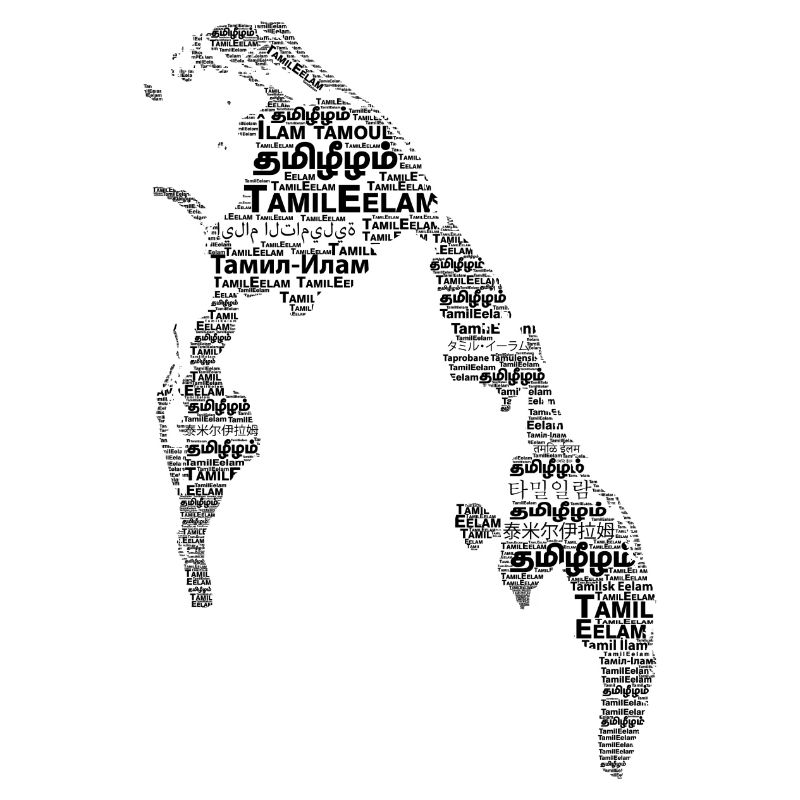 TamilEelam Text Design Schwarz