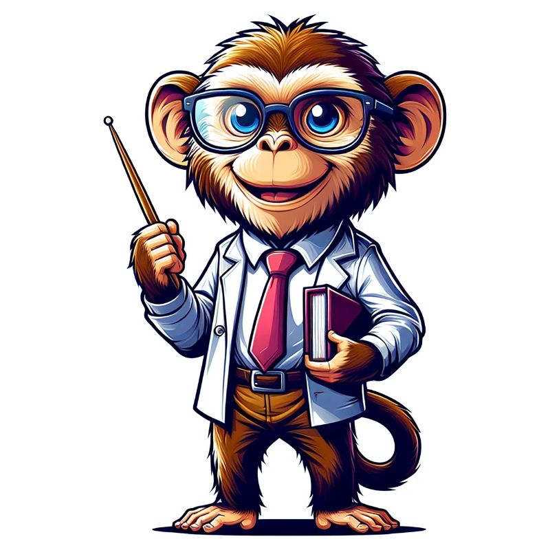 Professeur de singe mignon
