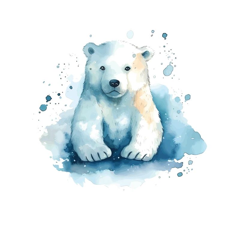 Bunter Eisbär - Bewusstsein Für Den Klimawandel