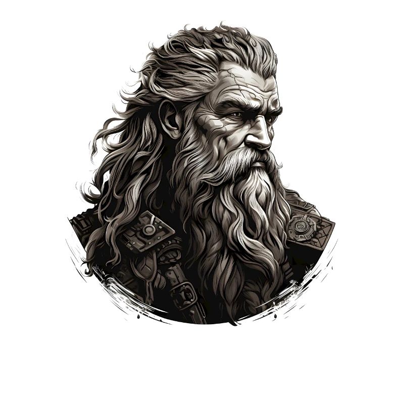 Wikinger Bartträger Lustiger Bart Spruch