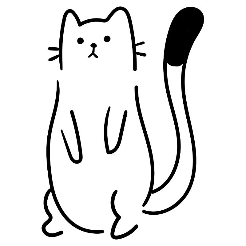 Dessin amusant de chat, animaux mignons
