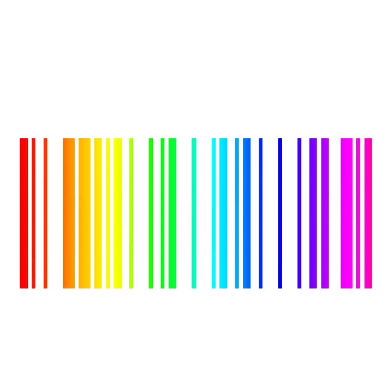 Rainbow barcode colorful gift idea