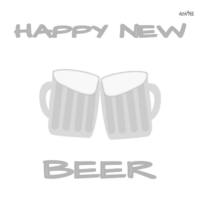 Happy New Beer - gray version