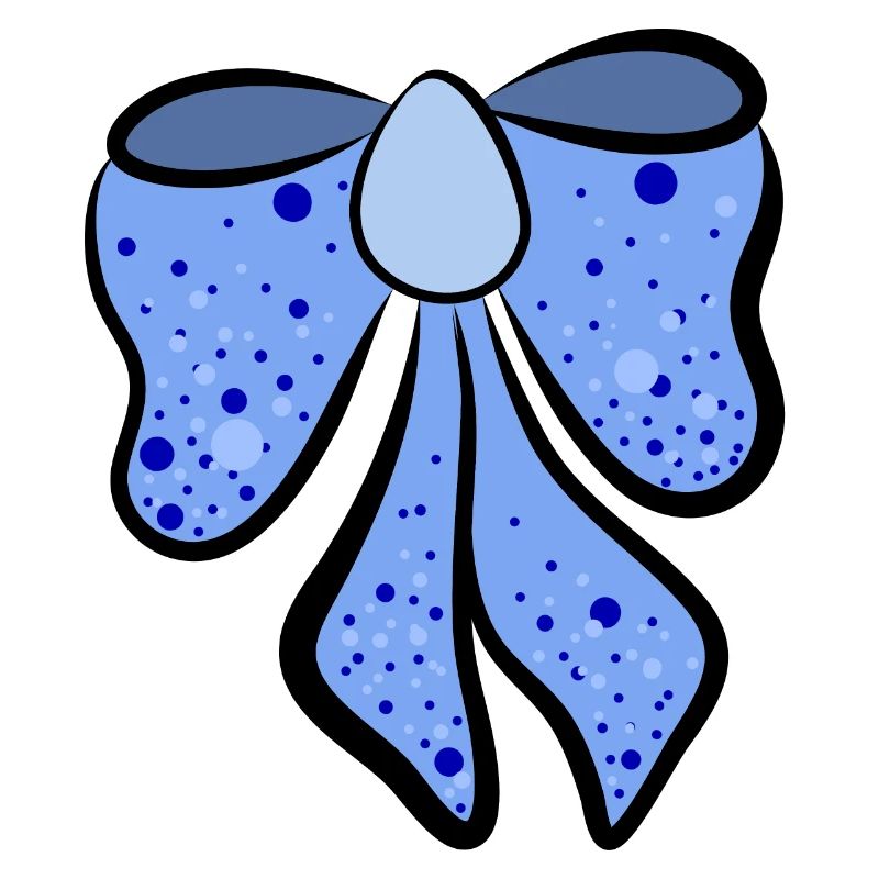 schöne blaue Schleife , Geschenkidee