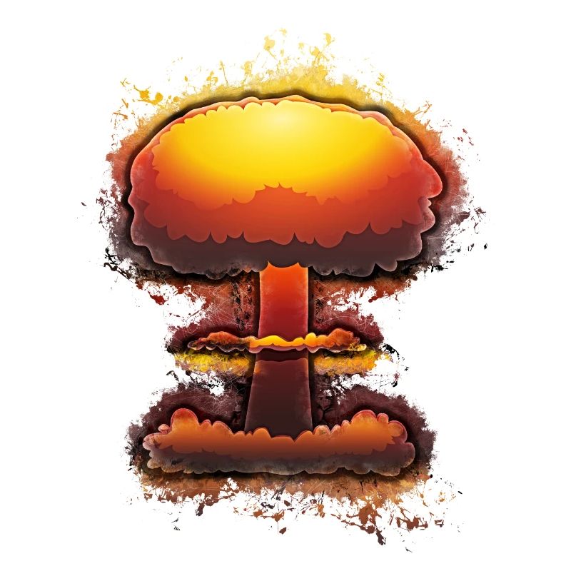 Bombe explosion hell glühend