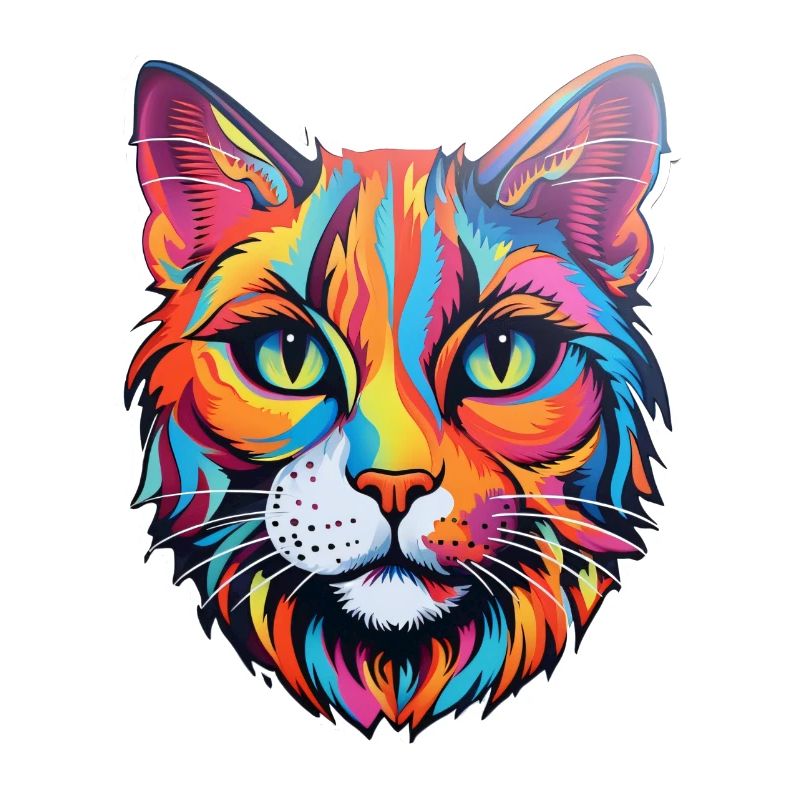 Katze psychedelisch