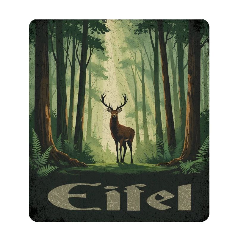 Eifel mit Hirsch