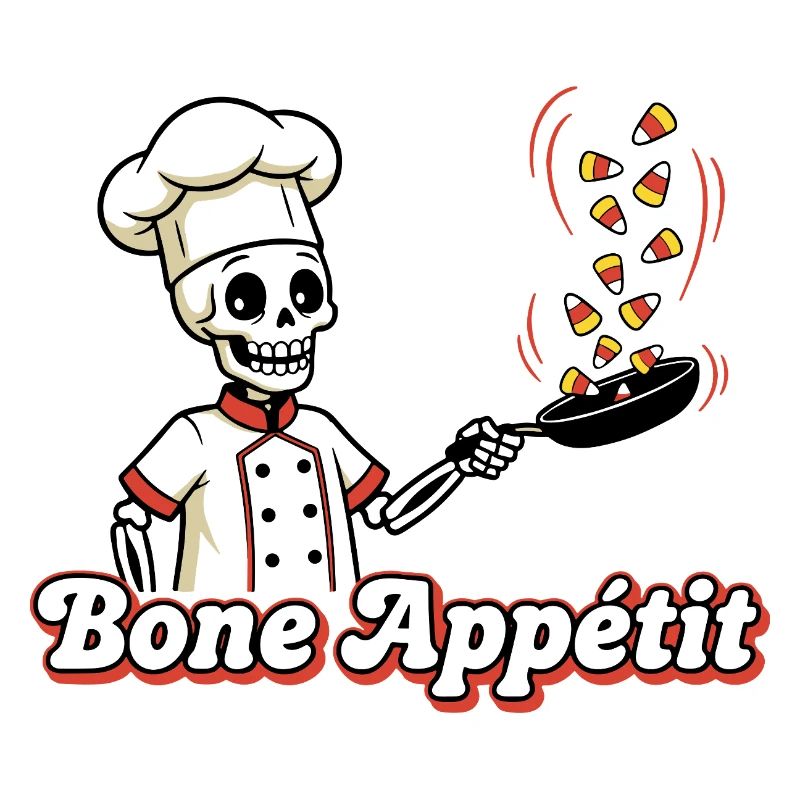 Totenkopf Chef mit Candy Snake Design