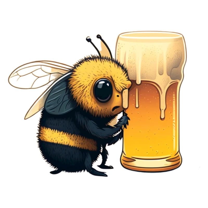 Abeille douce avec nectar spécial: bière