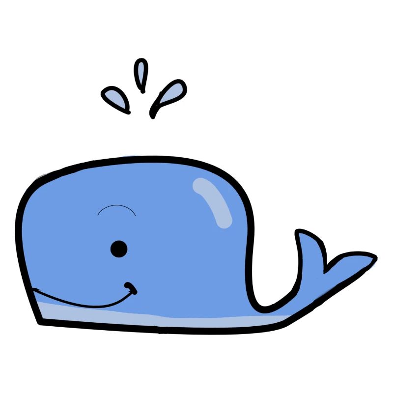 Niedlicher Blauwal