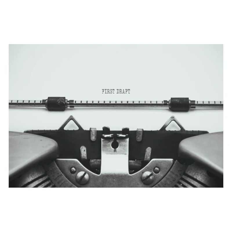 First Draft Typewriter Writer Poster Design