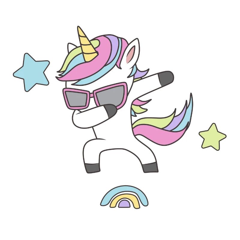 Le bébé licorne danse