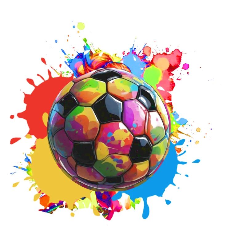 Fußball, Graffiti, bunt, Malerei, splash