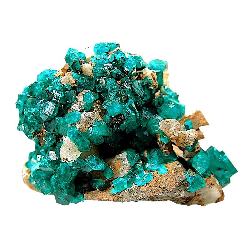 Dioptas Mineral Copper Emerald Silicate Crystal