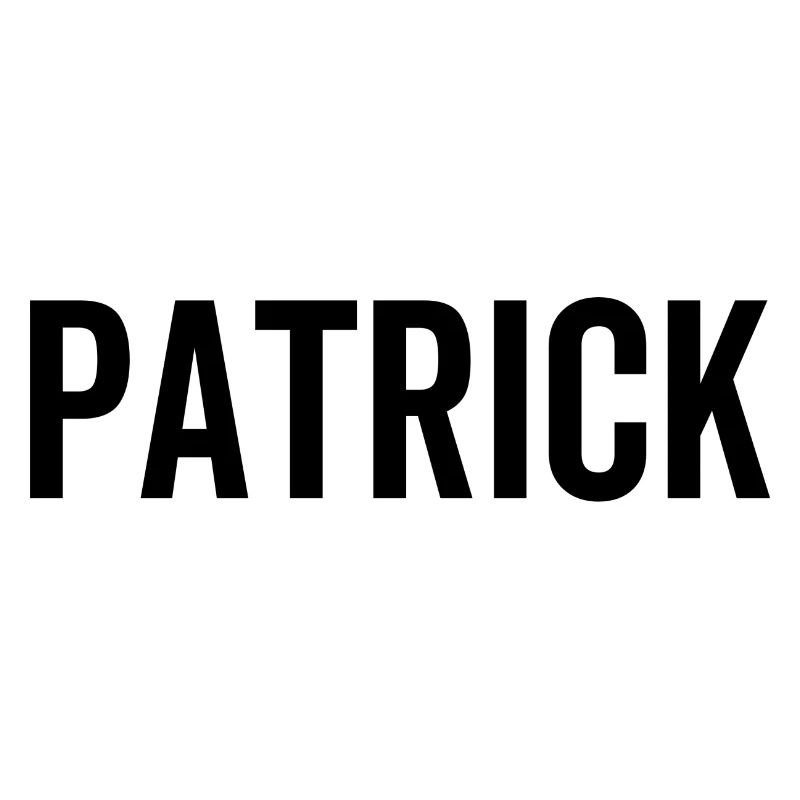 Patrick Custom Name Schriftart Text Geburtstag
