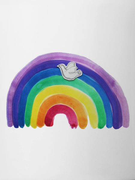 Regenbogen Friedenstaube