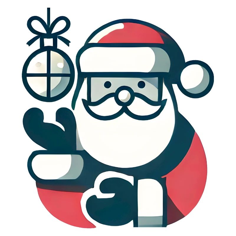 Weihnachtsmann mit Weihnachtskugel