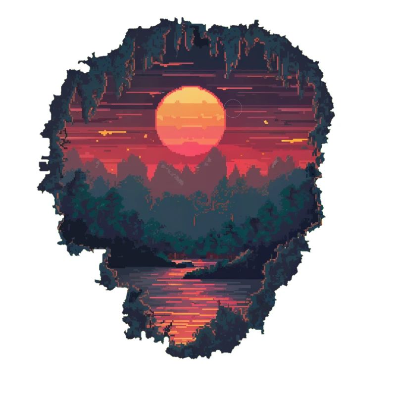 Hole to a pixelated world